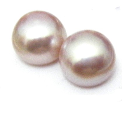Natural Colours 9.5-10mm Half Drilled Button Pairs